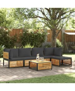 vidaXL 6-cz. zestaw wypoczynkowy do ogrodu, z poduszkami, akacjowy Dārza mēbeļu komplekti