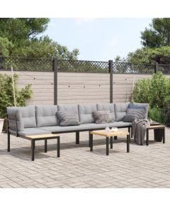 vidaXL vidaXL 5-cz. zestaw mebli do ogrodu z poduszkami, malowana stal Dārza mēbeļu komplekti