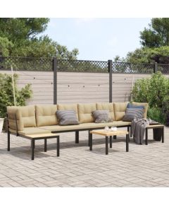 vidaXL vidaXL 5-cz. zestaw mebli do ogrodu z poduszkami, malowana stal Dārza mēbeļu komplekti