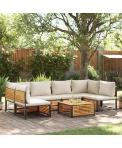 vidaXL vidaXL 7-cz. zestaw wypoczynkowy do ogrodu, z poduszkami, drewniany Dārza mēbeļu komplekti