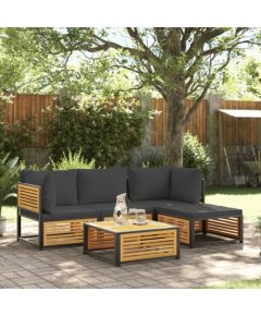 vidaXL vidaXL 5-cz. zestaw wypoczynkowy do ogrodu, z poduszkami, akacjowy Dārza mēbeļu komplekti