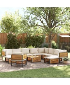 vidaXL vidaXL 12-cz. zestaw wypoczynkowy do ogrodu, z poduszkami, drewniany Dārza mēbeļu komplekti