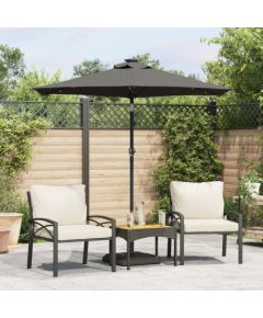 vidaXL Parasol ogrodowy na stalowym słupku, antracyt, 225x225x212 cm Новинки Для дома и сада 