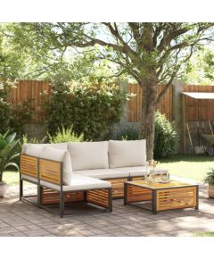 vidaXL vidaXL 5-cz. zestaw wypoczynkowy do ogrodu, z poduszkami, akacjowy Dārza mēbeļu komplekti