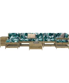 vidaXL 9-częściowy zestaw wypoczynkowy do ogrodu, impregnowana sosna Dārza mēbeļu komplekti