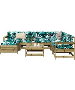 vidaXL 8-częściowy zestaw wypoczynkowy do ogrodu, impregnowana sosna Dārza mēbeļu komplekti