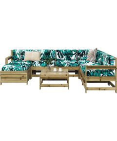 vidaXL 8-częściowy zestaw wypoczynkowy do ogrodu, impregnowana sosna Dārza mēbeļu komplekti