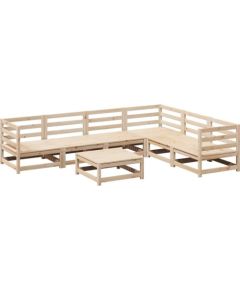 vidaXL 7-częściowy zestaw wypoczynkowy do ogrodu, lite drewno sosnowe Dārza mēbeļu komplekti