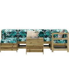 vidaXL 7-częściowy zestaw wypoczynkowy do ogrodu, impregnowana sosna Dārza mēbeļu komplekti