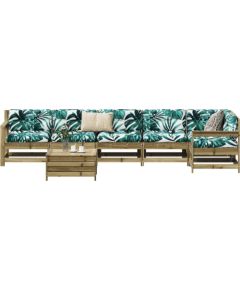 vidaXL 7-częściowy zestaw wypoczynkowy do ogrodu, impregnowana sosna Dārza mēbeļu komplekti