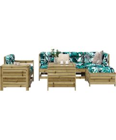 vidaXL 7-częściowy zestaw wypoczynkowy do ogrodu, impregnowana sosna Dārza mēbeļu komplekti