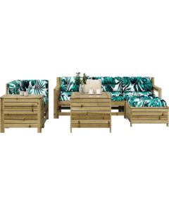 vidaXL 7-częściowy zestaw wypoczynkowy do ogrodu, impregnowana sosna Dārza mēbeļu komplekti