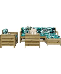 vidaXL 7-częściowy zestaw wypoczynkowy do ogrodu, impregnowana sosna Dārza mēbeļu komplekti