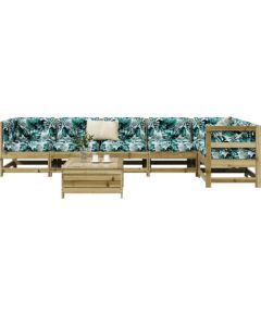 vidaXL 7-częściowy zestaw wypoczynkowy do ogrodu, impregnowana sosna Dārza mēbeļu komplekti