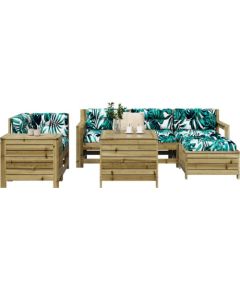 vidaXL 7-częściowy zestaw wypoczynkowy do ogrodu, impregnowana sosna Dārza mēbeļu komplekti