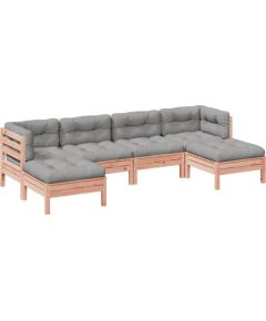 vidaXL 6-częściowy zestaw wypoczynkowy do ogrodu, z poduszkami, daglezja Dārza mēbeļu komplekti