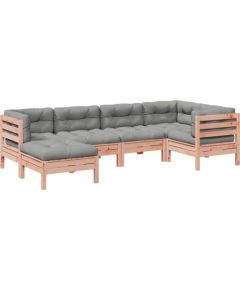 vidaXL 6-częściowy zestaw wypoczynkowy do ogrodu, z poduszkami, daglezja Dārza mēbeļu komplekti