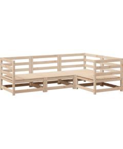 vidaXL 4-częściowy zestaw wypoczynkowy do ogrodu, lite drewno sosnowe Dārza mēbeļu komplekti