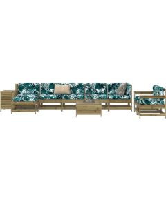 vidaXL 10-częściowy zestaw wypoczynkowy do ogrodu, impregnowana sosna Dārza mēbeļu komplekti