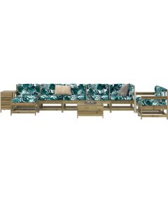 vidaXL 10-częściowy zestaw wypoczynkowy do ogrodu, impregnowana sosna Dārza mēbeļu komplekti