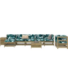 vidaXL 10-częściowy zestaw wypoczynkowy do ogrodu, impregnowana sosna Dārza mēbeļu komplekti