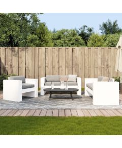 vidaXL 2-częściowy zestaw mebli ogrodowych, biały, lite drewno sosnowe Dārza mēbeļu komplekti