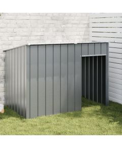 vidaXL Buda dla psa, z dachem, antracytowa, 153x91x110 cm, stal Guļvieta mājdzīvniekiem