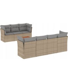 vidaXL 6-częsciowy zestaw mebli ogrodowych z poduszkami, mieszany beż Dārza mēbeļu komplekti