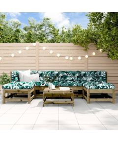 vidaXL vidaXL 7-cz. zestaw mebli ogrodowych, impregnowane drewno sosnowe Dārza mēbeļu komplekti