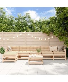 vidaXL 7- częściowy zestaw mebli ogrodowych, lite drewno sosnowe Dārza mēbeļu komplekti