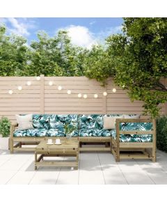 vidaXL 6- częściowy zestaw mebli ogrodowych, impregnowane drewno sosnowe Dārza mēbeļu komplekti