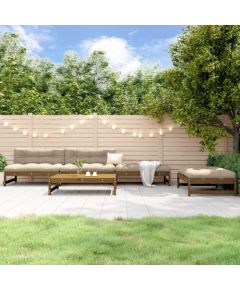 vidaXL 5- częściowy zestaw mebli ogrodowych, miodowy brąz, drewno sosnowe Dārza mēbeļu komplekti