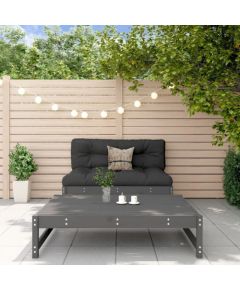 vidaXL 2- częściowy zestaw mebli ogrodowych, szary, lite drewno sosnowe Dārza mēbeļu komplekti