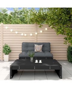 vidaXL 2- częściowy zestaw mebli ogrodowych, czarny, drewno sosnowe Dārza mēbeļu komplekti