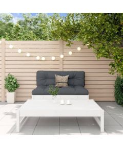 vidaXL 2 częściowy zestaw mebli ogrodowych, biały, lite drewno sosnowe Dārza mēbeļu komplekti