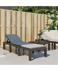 vidaXL Leżak z poduszkami antracytowy, PP Шезлонги и пляжные стулья