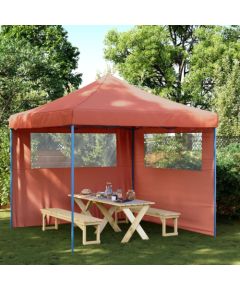 vidaXL Namiot imprezowy typu pop-up z 2 ściankami, terakota Jaunumi -Dārzam