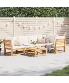 vidaXL 6-cz. zestaw wypoczynkowy do ogrodu, z poduszkami, akacjowy Dārza mēbeļu komplekti