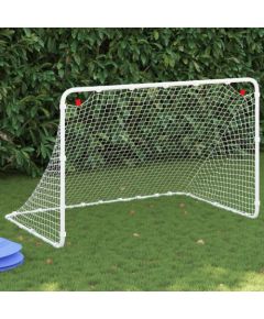 vidaXL Bramka do piłki nożnej, biała, 122x81x81 cm, stalowa Futbolam