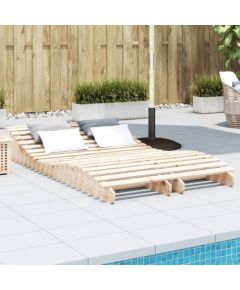 vidaXL Leżaki, 2 szt., 205x60x31,5 cm, lite drewno sosnowe Шезлонги и пляжные стулья