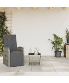 vidaXL 2-cz. zestaw mebli ogrodowych z poduszkami, szary, polirattan Dārza mēbeļu komplekti