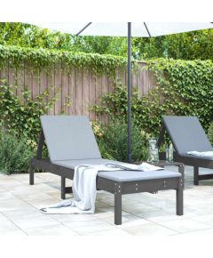 vidaXL Leżak, szary, 199,5x60x74 cm, drewno sosnowe Шезлонги и пляжные стулья