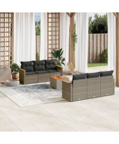 vidaXL 7-cz. zestaw wypoczynkowy do ogrodu, z poduszkami, szary Dārza mēbeļu komplekti