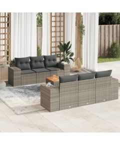 vidaXL 7-cz. zestaw wypoczynkowy do ogrodu, z poduszkami, szary Dārza mēbeļu komplekti