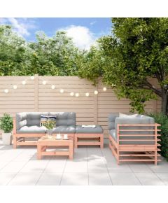 vidaXL 6-cz. zestaw mebli ogrodowych, lite drewno daglezjowe Dārza mēbeļu komplekti