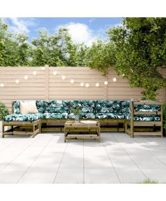 vidaXL 8-cz. zestaw mebli ogrodowych, impregnowane drewno sosnowe Dārza mēbeļu komplekti