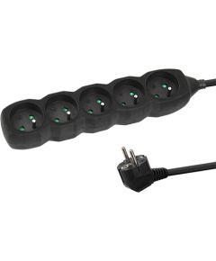 Esperanza ELK208K Power strip 5GN/3M Black Strāvas pagarinātāji