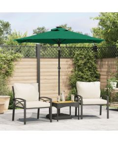 vidaXL vidaXL Parasol ogrodowy LED, stalowy słupek, zielony, 225x225x212 cm Jaunumi -Dārzam