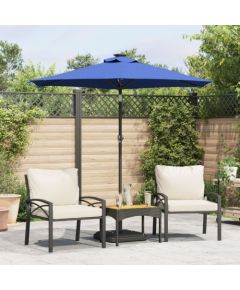 vidaXL vidaXL Parasol ogrodowy LED, stalowy słupek, lazurowy, 225x225x212 cm Jaunumi -Dārzam