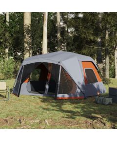 vidaXL Namiot rodzinny, 10-os., szaro-pomarańczowy, wodoszczelny Jaunumi -Dārzam